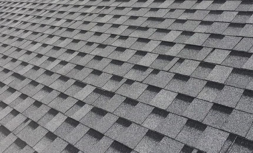 Close-up of asphalt shingles